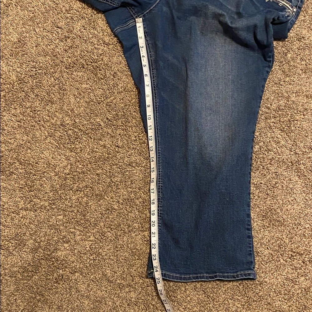 Cato 1946 Denim Embellished Cropped Jeans 28W - Picture 8 of 10